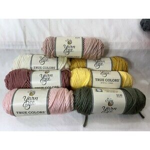 Yarn Bee True Colors Lot of 7 Bulky Yarn 5 oz 76 Yds Muted Colors New